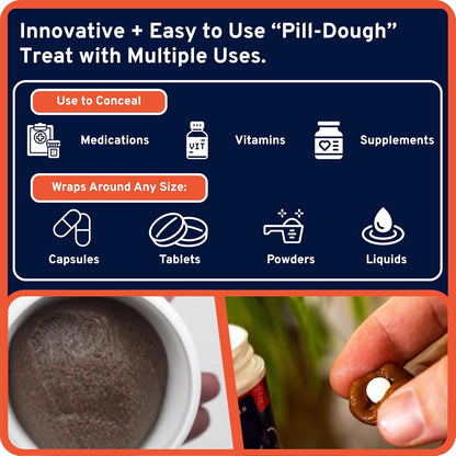 Ultra Easy Pill-Dough Treat Paste Wrap for Dogs & Cats - Forms a Custom Pocket to Hide Pet Medications - Pro Line4