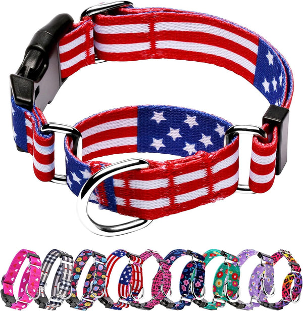 Hikiko Martingale Collar for Dogs Adjustable Soft Nylon Dog Collars with Cute Patterns for Small Medium Large Dog（Pink Butterfly,Medium）17