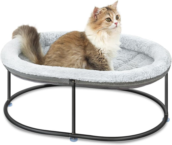 Zoratoo Enclosed Cat House for Indoor Cats, Pet Cave with Washable Cover | Portable Raised Pet Bed, Sturdy Metal Frame, Detachable Washable Cover, Oval Shape Cuddle Bed for Sleeping Kittens7