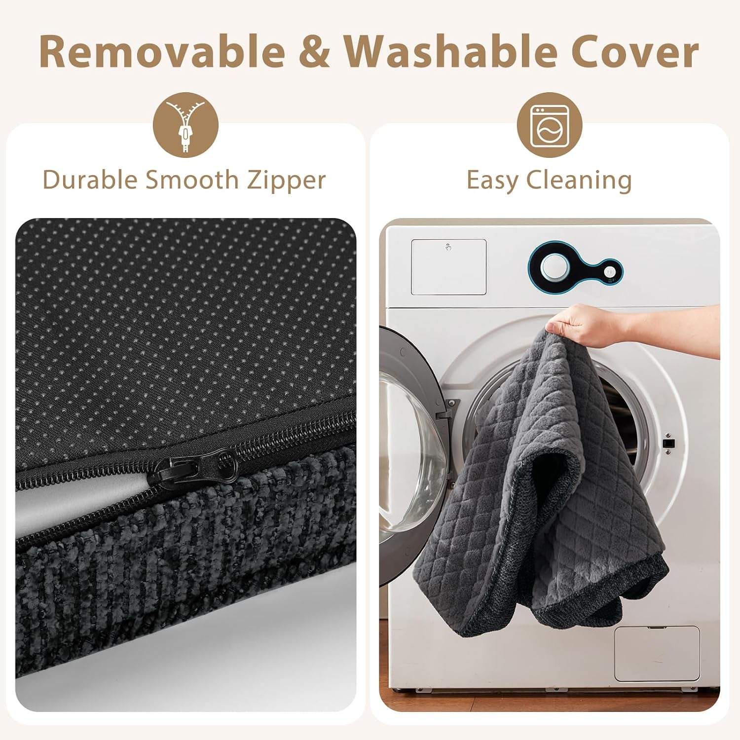 joejoy-orthopedic-xl-dog-bed-for-large-dogs-waterproof-dog-bed-for-crate-with-washable-removable-cover-extra-thick-egg-crate-memory-foam-pet-beds-grey-41x27