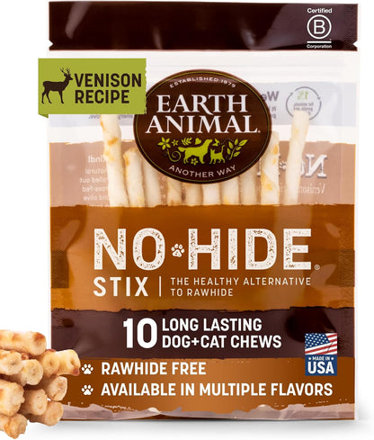 Earth Animal No Hide Stix - Rawhide Free Dog Chews Sticks 10 Count Chicken | Small Sticks Chicken Flavored Natural Rawhide Free Long Lasting Dog Chews - Treats for Small Dogs and Cats12