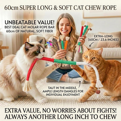 Cat Toys 12PCS Mix Catnip Chew Rope Silvervine Stick for Indoor Cat5