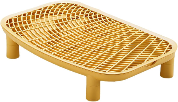 18.1 in Cat Litter Box Platform, Anti-Tracking Step, Yellow, Easy Clean1