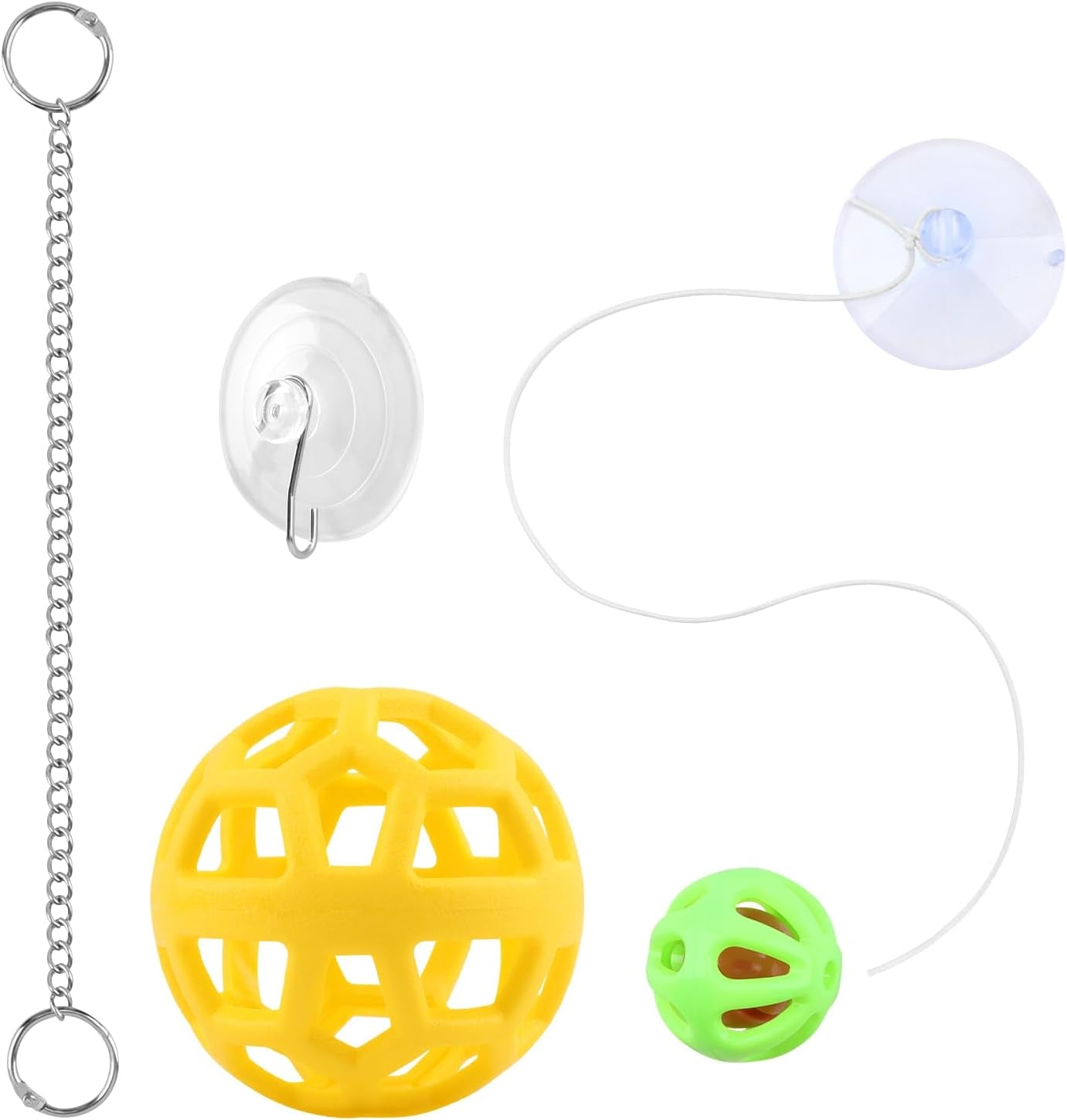 bearded-dragon-enrichment-toys-feeder-ball-set-vegetable-feeder-ball-bell-ball-exercise-balls-interactive-feed-toys-bells-reptile-tank-accessories-for-reptile-lizard-gecko-yellow