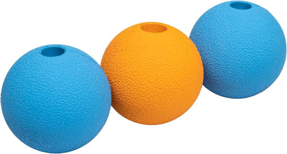 Amazon Basics Interactive Bouncy Durable Rubber Dog Toy Balls, 2.5 Inch, Multi-Color Blue/Orange, Pack of 109