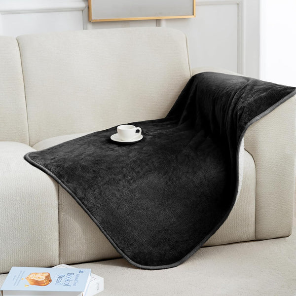 Gogobunny Waterproof Bed Blanket, Reversible Sherpa Fleece Throw Blanket for Dog Puppy Cat, Furniture Cover Protects Bed Couch Sofa from Liquid Pee and Pet Fur (Dark Purple, 50X60 Inches)46