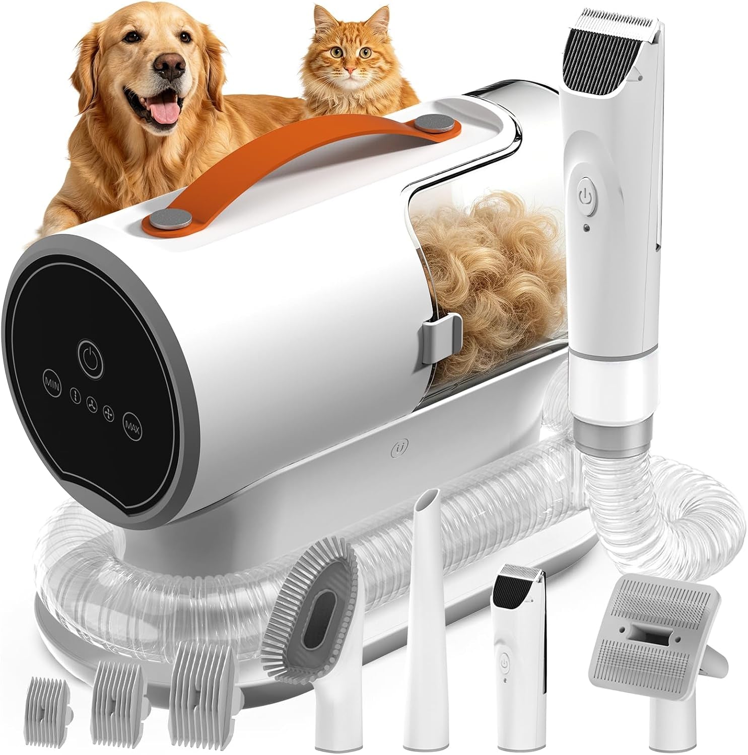 dog-grooming-vacuum-kit-12000pa-pet-hair-vacuum-with-clipper-2l-dust-cup-low-noise-5-in-1-grooming-kit-with-clipper-cleaning-brush-for-home-shedding-and-trimming-pg100