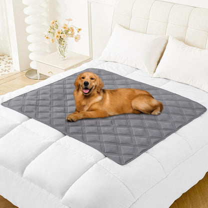 Smiry Waterproof Dog Bed Cover, Reversible Pet Blanket for Sofa Couch | Soft Washable Dog Blanket, Leakproof Couch Cover for Dogs Cats & Furniture Protection, 52X82, Grey/Dark Grey21