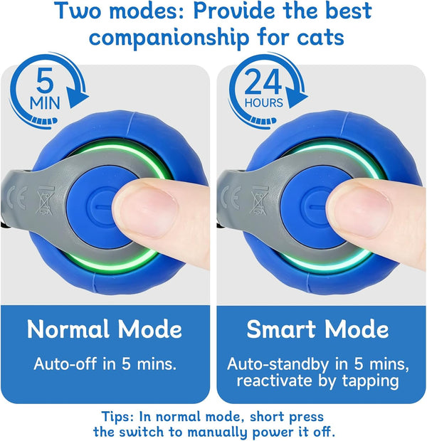 Interactive Cat Toy Ball - Automatic Moving Cat Ball for Indoor Cats with 3 Tails, Rechargeable Silent Kitten Toy for Boredom & Exercise, Rolling Ball Toy with 2 Modes & 2 Speeds.4