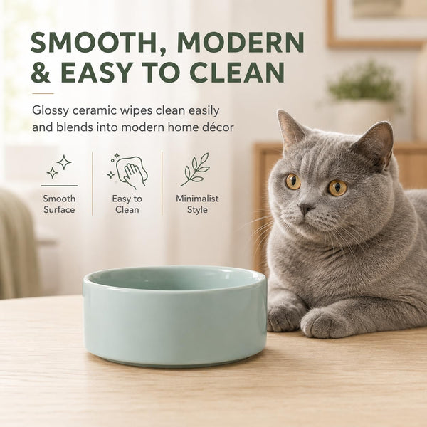 Havniva Cat Bowls Set of Two, 5.1” Ceramic Cat Food and Water Bowls | Cat Food Bowls Whisker Friendly, Non-Slip Base, Food-Grade Ceramic, Wide Opening, Dishwasher Safe, Cat Bowls for Indoor Cats3