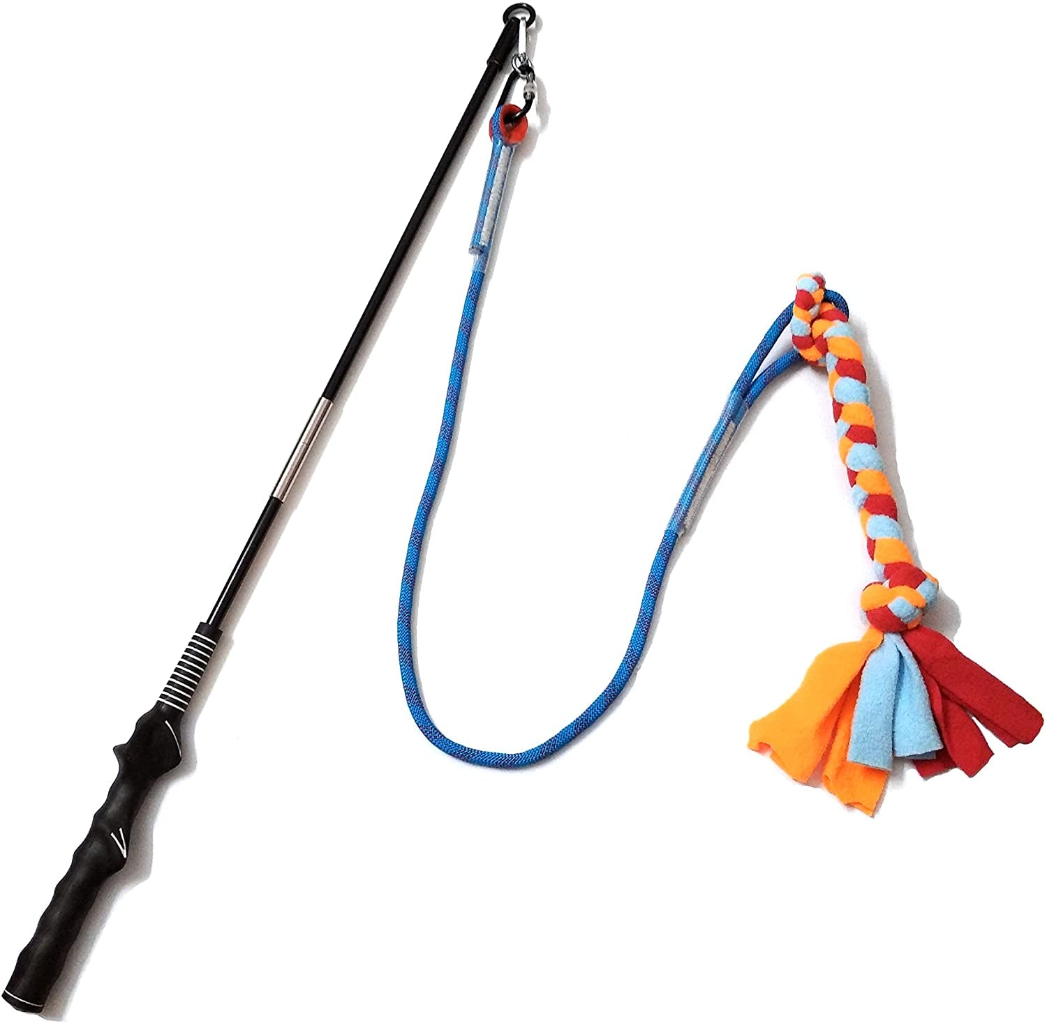 interactive-flirt-pole-toy-for-dogs-chase-outdoor-exercise-agility-training-durable-teaser-wand-with-pet-fleece-rope-tether-lure-for-small-medium-large-breeds-high-energy-dogs-herding-and-tug-of-war