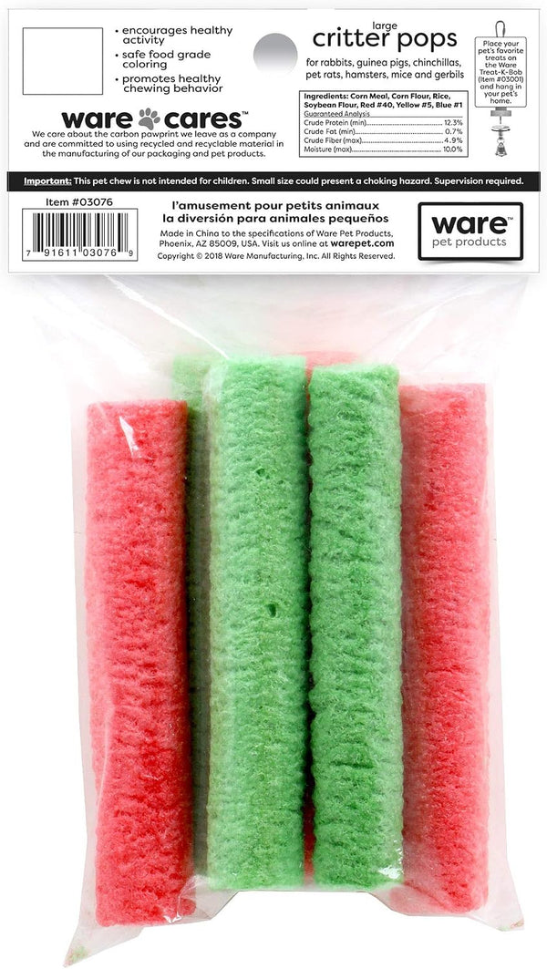 Ware Manufacturing Large Rice Pops Small Animal Treats Size:Pack of 42