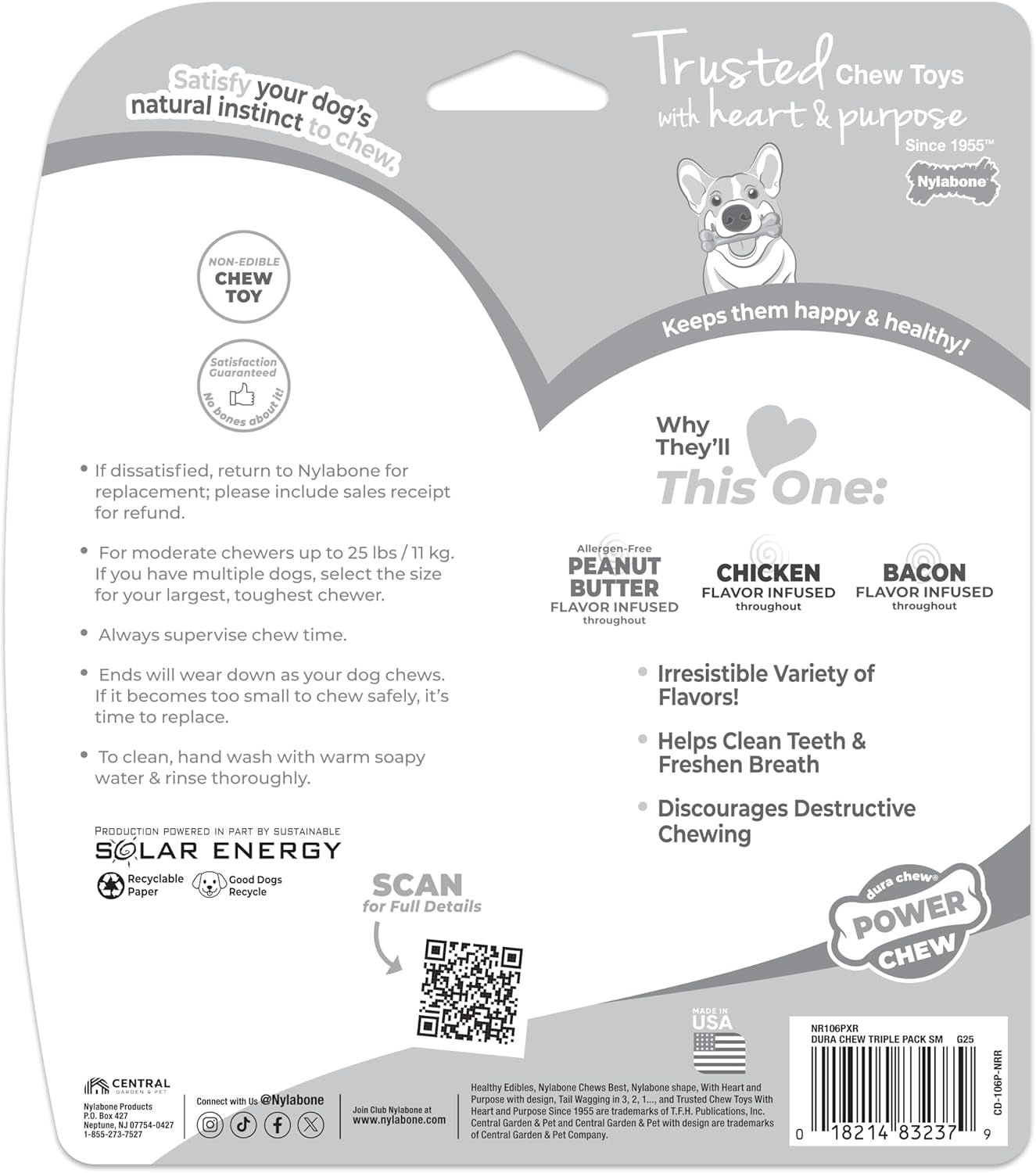 nylabone-original-bone-power-chew-toys-for-dogs-durable-tough-dog-toys-for-aggressive-chewers-long-lasting-chicken-bacon-and-peanut-butter-flavor-small-up-to-25-lbs-1-count-peanut-butter-chicken-and-bacon-flavor-durable-dog-toys-for-aggressive-chewers-helps-clean-teeth-for-dogs-up-to-25-lbs