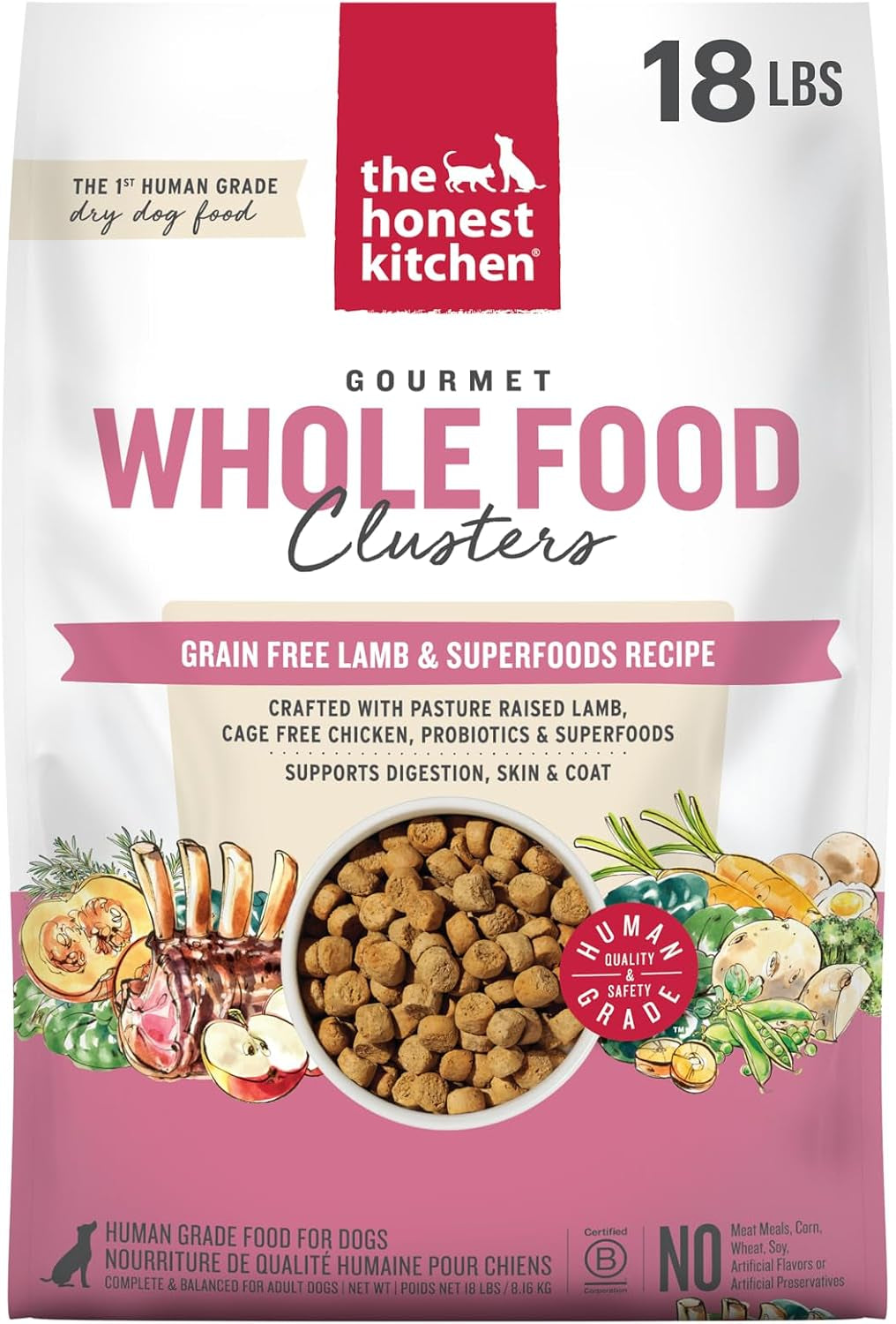 the-honest-kitchen-grain-free-beef-superfoods-whole-food-clusters-human-grade-dry-dog-food-vet-crafted-nutritional-support-for-skin-coat-digestion-overall-wellness-5-lb-bag