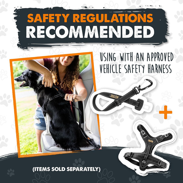 Mighty Paw Dog Seat Belt for Car, Heavy-Duty Aviation Aluminum Carabiner | 850 Lbs Force Rated, Nylon Webbing, Swivel Clip, 16-26 in Adjustable6