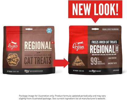 ORIJEN Freeze Dried Cat Treats Regional Red, 1.25Oz Bag | 99% Animal Ingredients, Freeze Dried, Grain Free, High Protein, 1 Calorie Each, Ideal for Training, Nutrients Locked In6