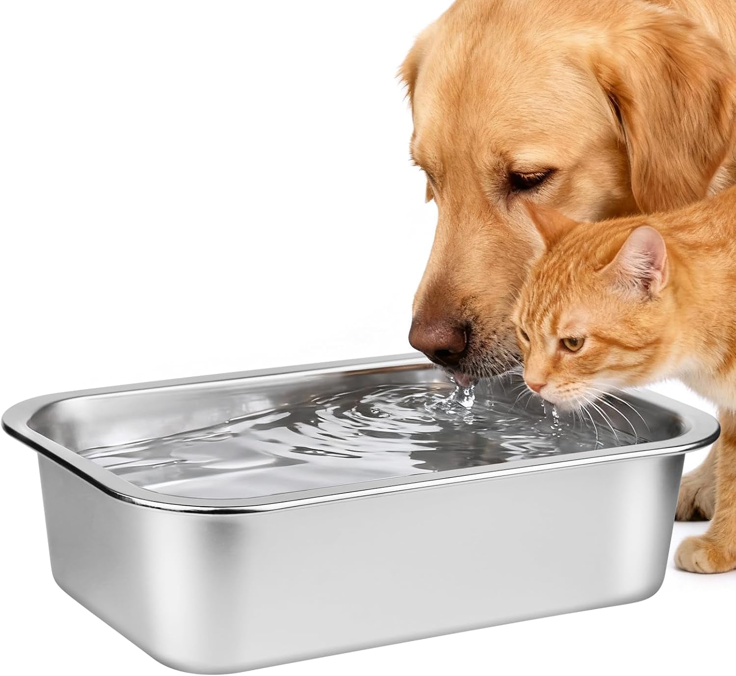 ohtomber-1-25-gallons-stainless-steel-dog-bowl-big-pet-water-food-bowl-no-spilling-outdoor-feeder-dish-plate-for-indoor-outdoor-feeding-fits-big-extra-large-dogs-cats-all-pets