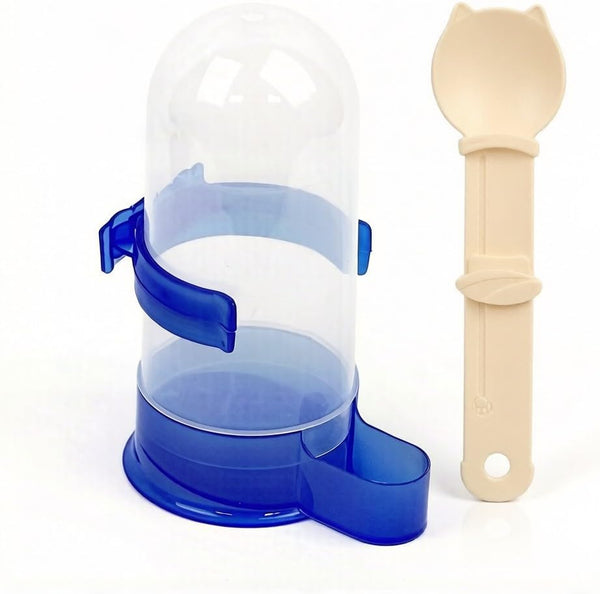 Cat Fountain Water Bowl Cat Water Feeder Dispenser Feed Cat Bowl Water Dish Cat Water Fountain + Cat Treats Lickable Spoon1