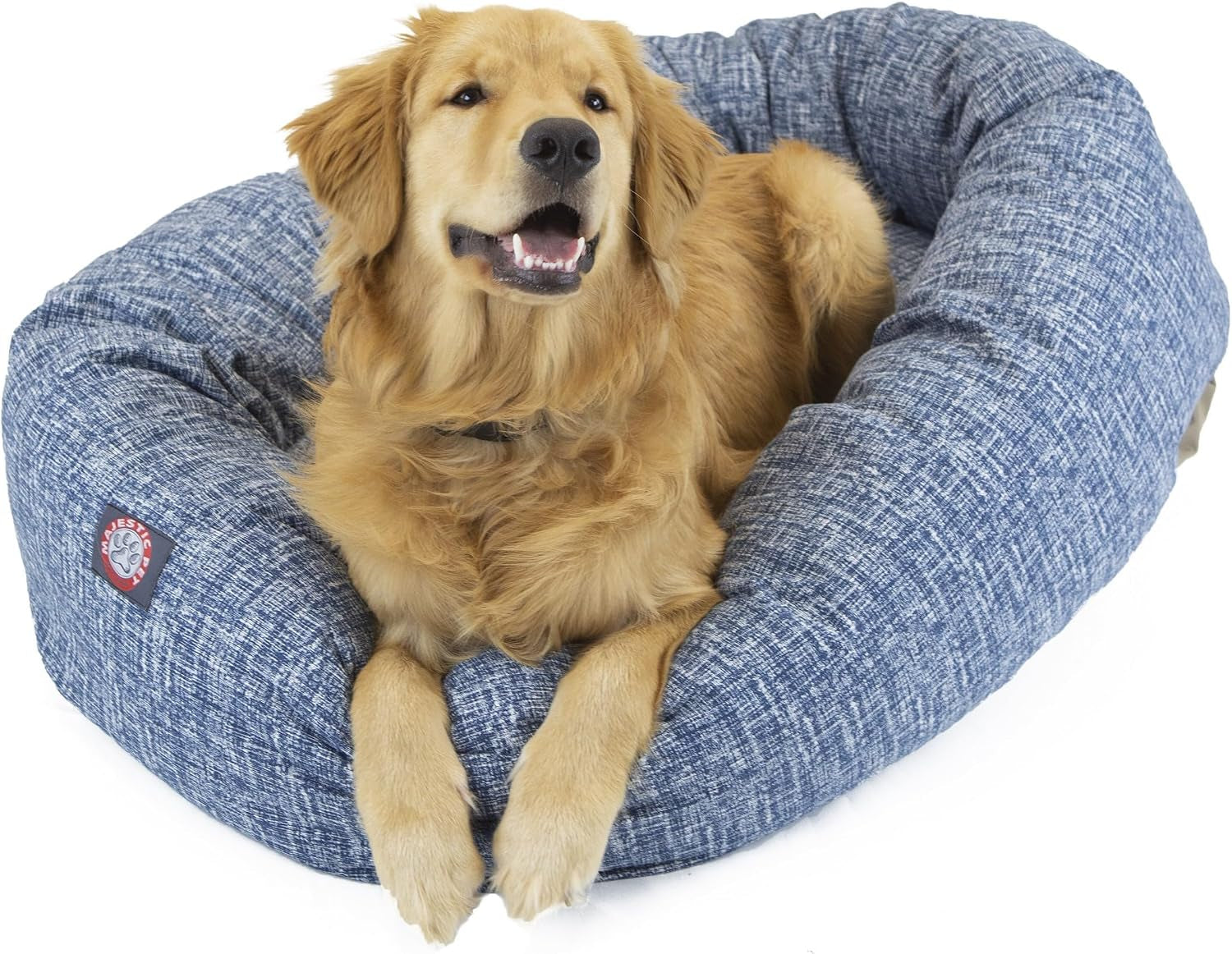 majestic-pet-40-inch-bagel-calming-dog-bed-washable-cozy-soft-round-dog-bed-with-spine-support-for-dogs-to-rest-their-head-fluffy-donut-dog-bed-40x29x9-inch-round-pet-bed-large-blue