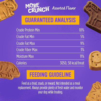 Blue Dog Bakery Natural Dog Treats, More Crunch Large, Assorted Flavors, 18Oz Box, 1 Box6