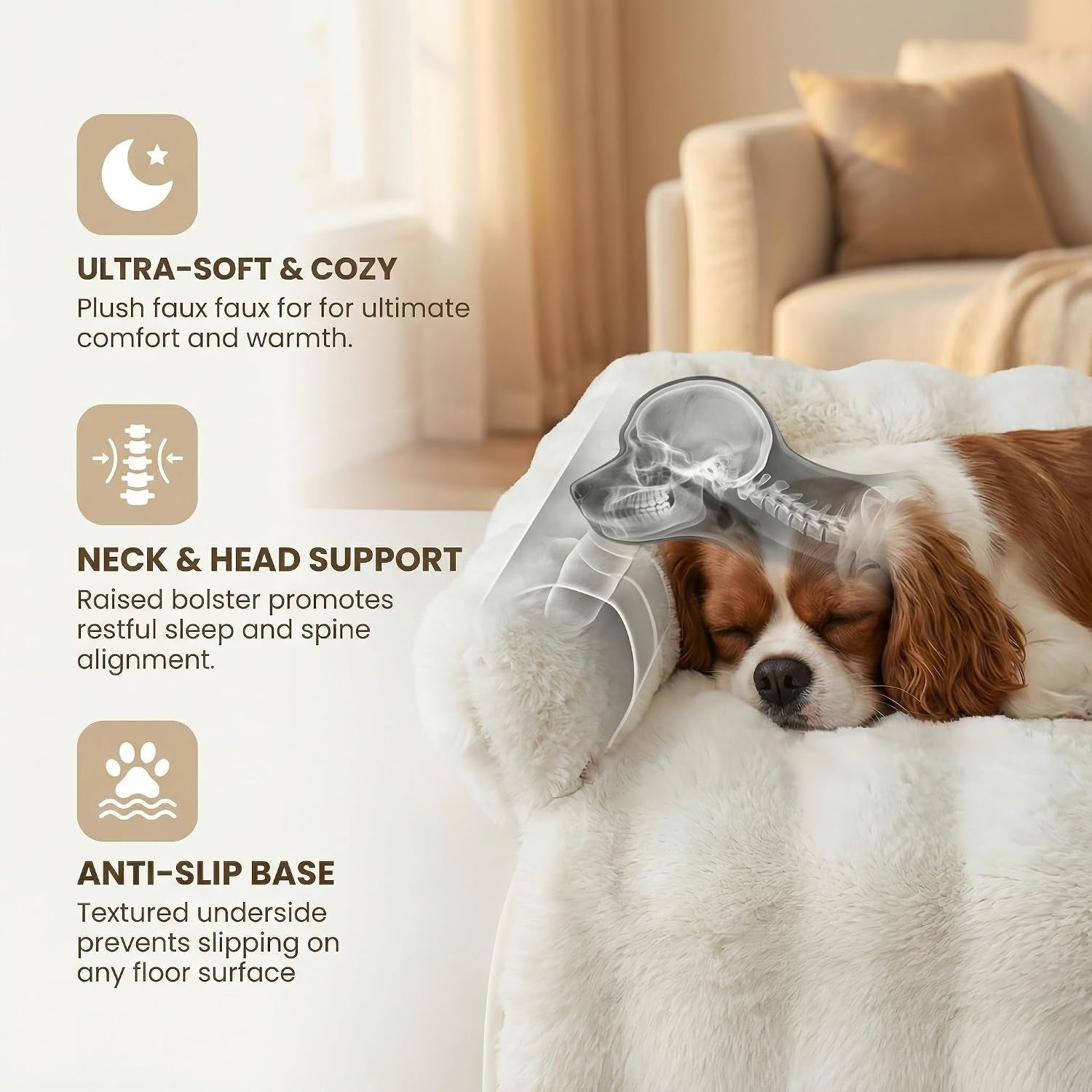 calming-dog-bed-for-couch-29-5-x-29-5-inch-dog-sofa-mat-machine-washable-3-sided-bolster-faux-rabbit-fur-plush-non-slip-bottom-water-resistant-furniture-protector-for-small-medium-dogs-cats