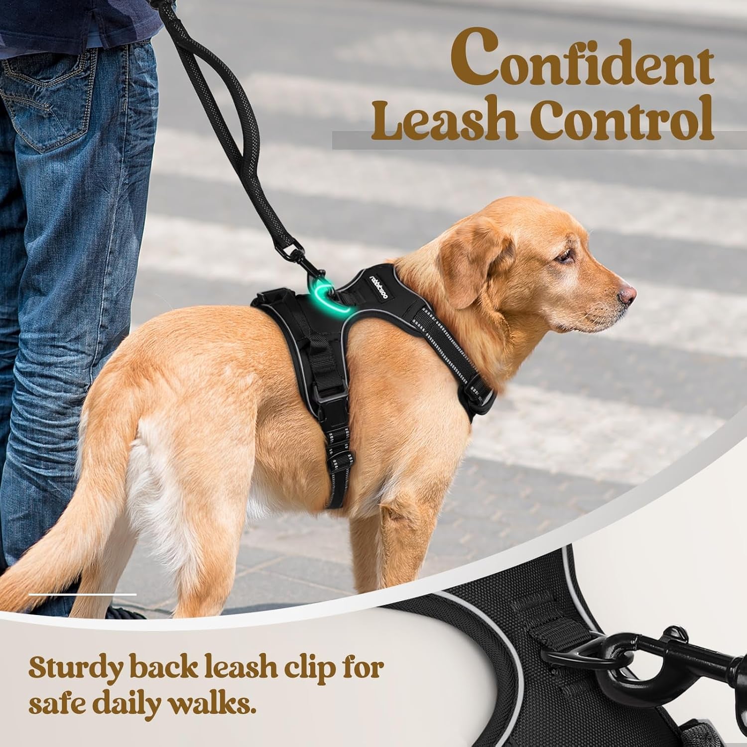 rabbitgoo-dog-harness-no-pull-for-large-dogs-with-2-leash-clips-pet-vest-no-choke-with-handle-adjustable-soft-padded-reflective-easy-control-for-walking-black-large