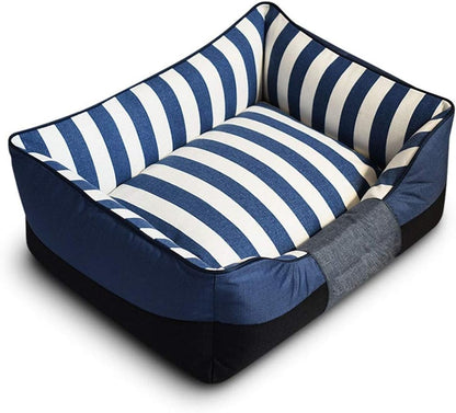 In the Square Canvas in the Nest Kennel Cat Litter Pet Nest Pad 35CM 45CM (Blue Small)1