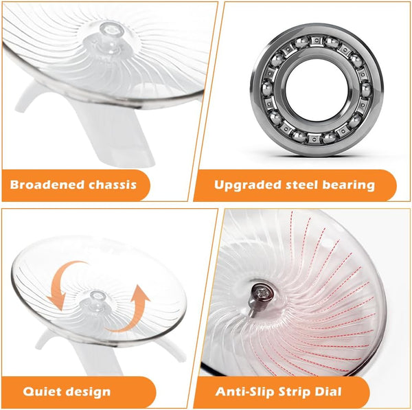 Hamster Wheel, Hermit Crab Climbing Toys Silent Exercise Running Wheel, 13Cm Small Animal Exercise Wheels Hermit Crabs Wheel for Hamsters, Gerbils, Mice or Other Small Animals6