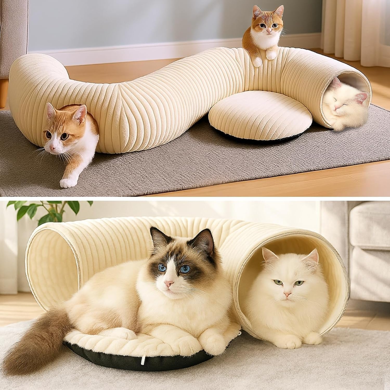 cat-tunnel-bed-with-40-pcs-interactive-cat-toys-cat-tube-with-kitten-toys-for-indoor-kittens-collapsible-play-tunnel-white