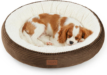 Love'S Cabin round Donut Cat and Dog Cushion Bed, 20In Bed for Cats or Small Dogs, Anti-Slip & Water-Resistant Bottom, Super Soft Durable Fabric Pet Beds, Washable Luxury Cat & Dog Bed Gray34