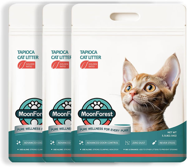 Tapioca Cat Litter, Cassava Cat Litter Odor Control Dust-Free Clumping Litter1