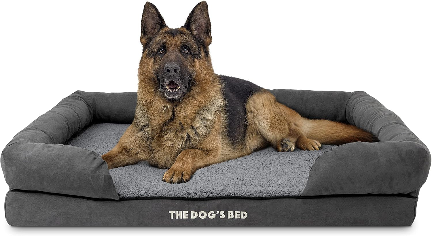 the-dog-s-bed-orthopedic-memory-foam-dog-bed-with-bolsters-for-large-dogs-high-density-support-mattress-low-front-entry-removable-washable-cover-oxford-fabric-blue-with-dark-red-trim-large