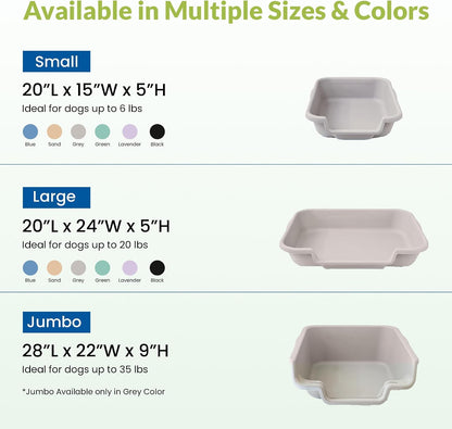 Small Gray Litter Box, Durable & Pet Safe, Open Top Entry, Comfortable for Dogs up to 6 Lbs7
