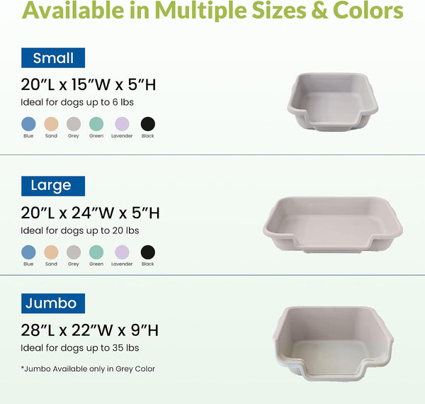 Small Gray Litter Box, Durable & Pet Safe, Open Top Entry, Comfortable for Dogs up to 6 Lbs7