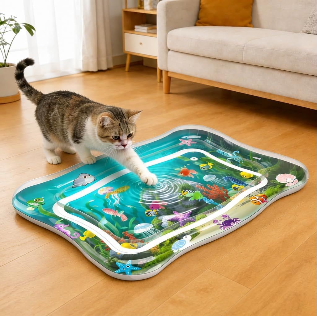 interactive-cat-toys-for-indoor-cats-water-mat-with-floating-fish-upgraded-durable-sensory-play-mat-boredom-anxiety-relief-summer-cooling-water-bed-for-kittens-adult-cats-exercise