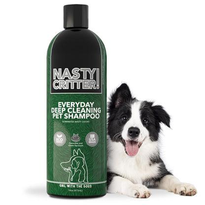 Nasty Critter! by Girl with the Dogs - Made in USA - Deep Clean Everyday Dog Shampoo for 8 Weeks+ (16 Oz)1