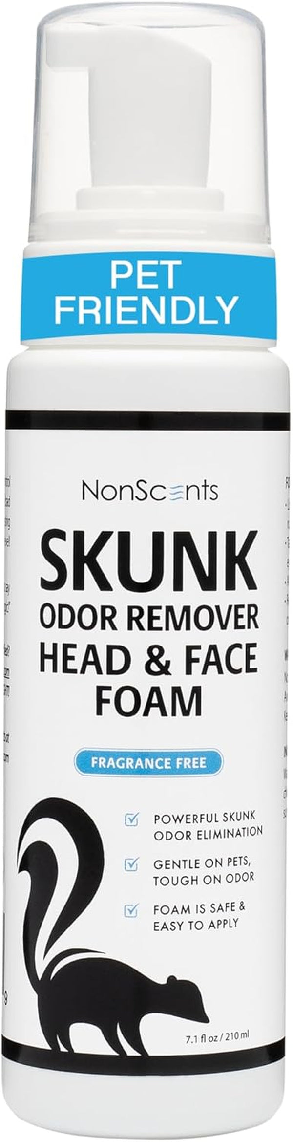 Skunk Odor Remover Head & Face Foam – Easily Eliminate Skunk Odor from Pets, Carpets, Clothing, Ready-To-Use for Dogs, Cats, Home, Carpet, Car, Clothes - Fragrance Free Freshener1