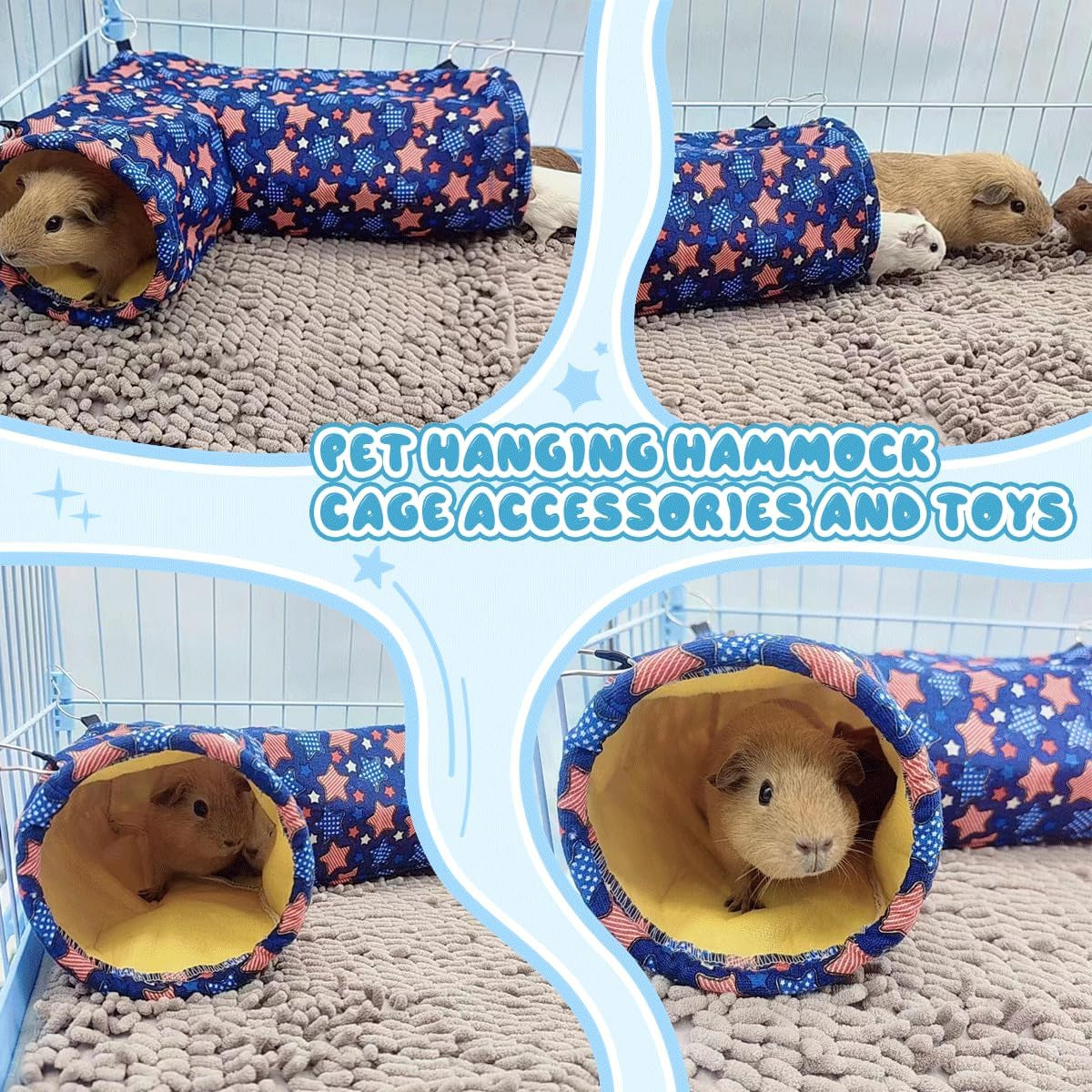 eaedmy-guinea-pig-rat-ferret-hammock-small-animal-corner-tunnel-tubes-bed-for-hedgehog-piggy-chinchilla-hideout-toys-and-cage-accessories