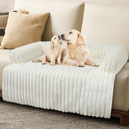 Wn'S Day Luxurious Dog Couch Bed, Washable Calming Dog Couch Cover, Removable Couch Protector for Dogs, Waterproof Sofa Bed, Pet Bed Mats for Couch, Pet Couch Covers for Sofa(Grey, L)11