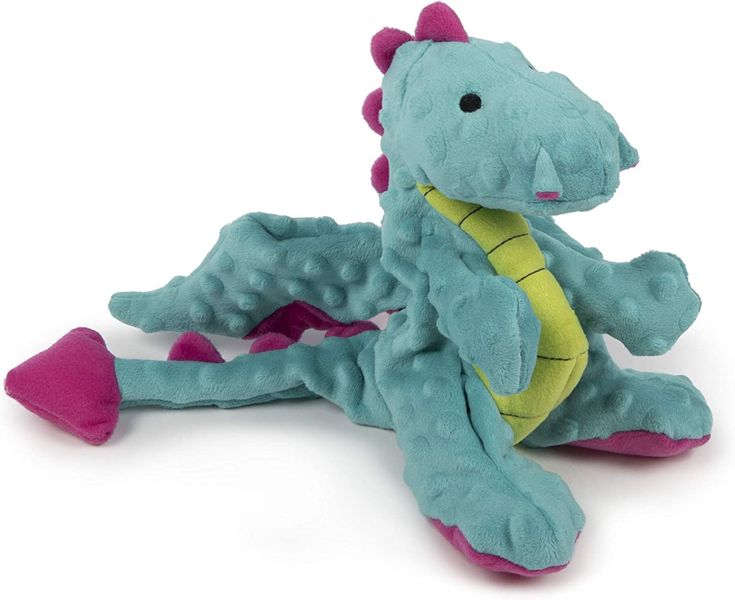 godog-bubble-plush-dragons-squeaky-dog-toy-chew-guard-technology-coral-large