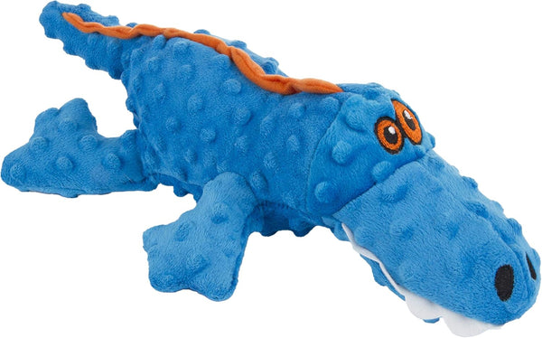 Godog Gators Squeaky Plush Dog Toy with Chew Guard Technology, Durable Fabric & Squeaker for Active Play, Blue, Large1