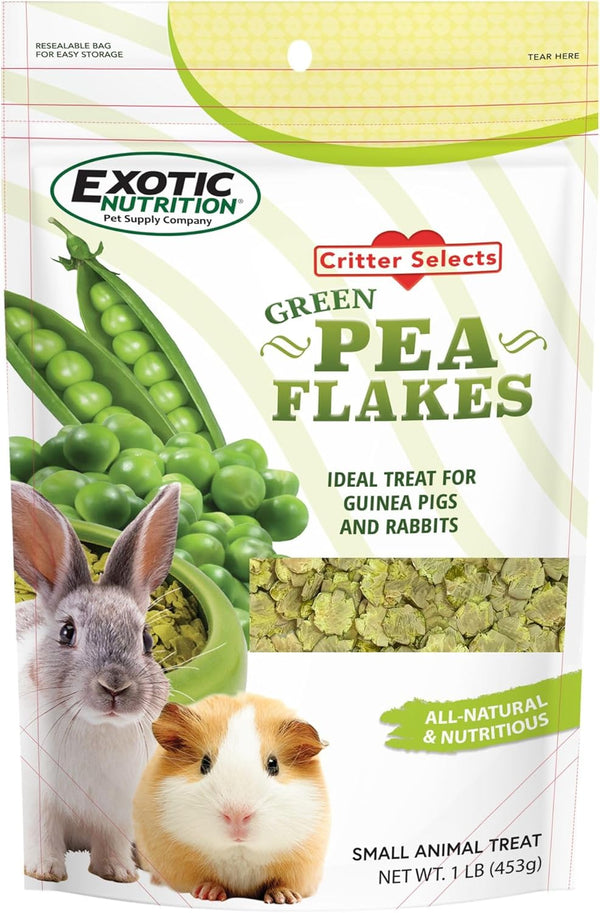 Exotic Nutrition Green Pea Flakes 3Oz. - Healthy & Unique Treat - Rat, Degu, Prairie Dog, Chinchilla, Hedgehog, Parrot, Guinea Pig, Rabbit, Hamster8