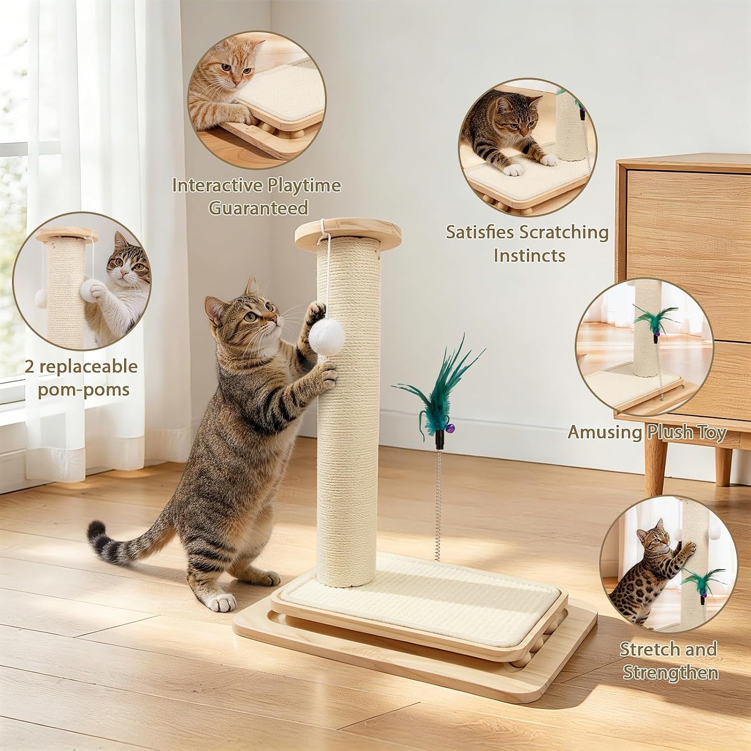 cat-scratching-post-with-sisal-mat-and-wooden-base-indoor-scratcher-stable-cat-scratch-furniture-with-durable-sisal-post-scratch-mat-and-hanging-ball-protects-furniture-easy-assembly