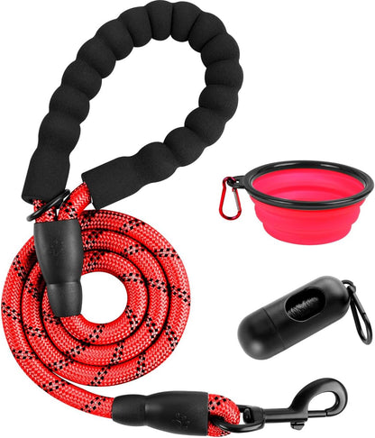 BARKBAY Dog Leashes for Large Dogs Heavy Duty Dog Leash 4/5/6 FT with Comfortable Padded Handle and Highly Reflective Threads for Medium Large Dogs Walking Training Running (5Ft-1/2'',Pink)17