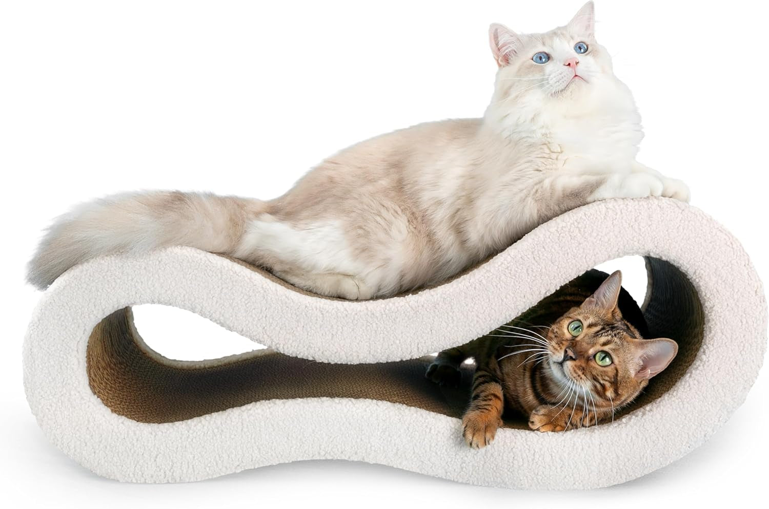 cloud-lounge-cat-scratching-pad-reversible-scratch-board-with-natural-curves-for-freestyle-scratching-ergonomic-support-extra-wide-cat-bed-for-large-cats-premium-cardboard-cozy-fabric