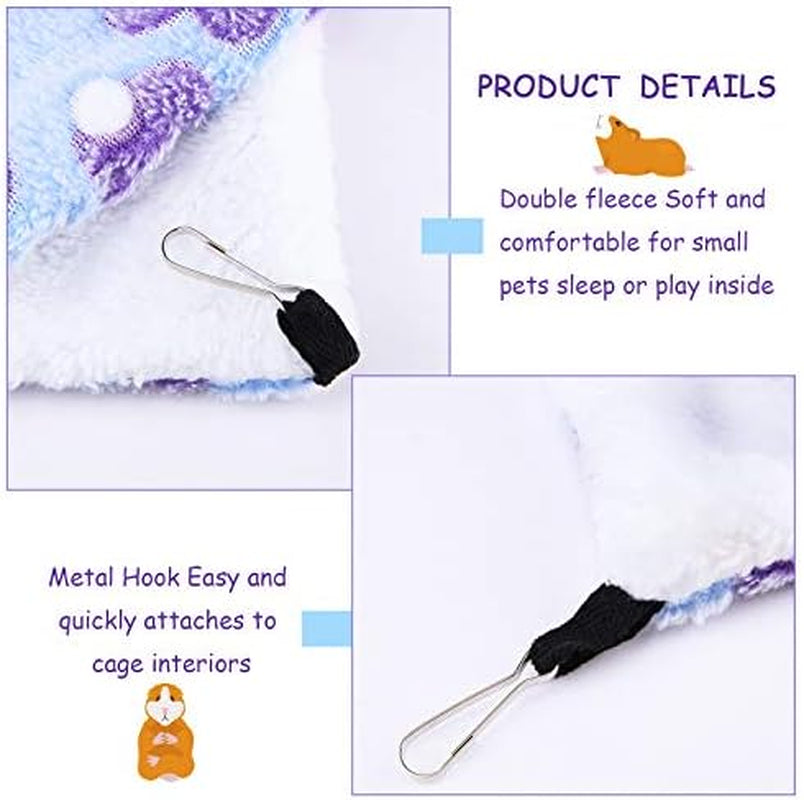 boao-2-pcs-guineas-pig-rat-hammock-guinea-pig-hamster-ferret-hanging-hammock-guinea-pigs-accessories-for-small-animals-chinchilla-parrot-sugar-glider-ferret-squirrelpurple-coffee-heart-pattern
