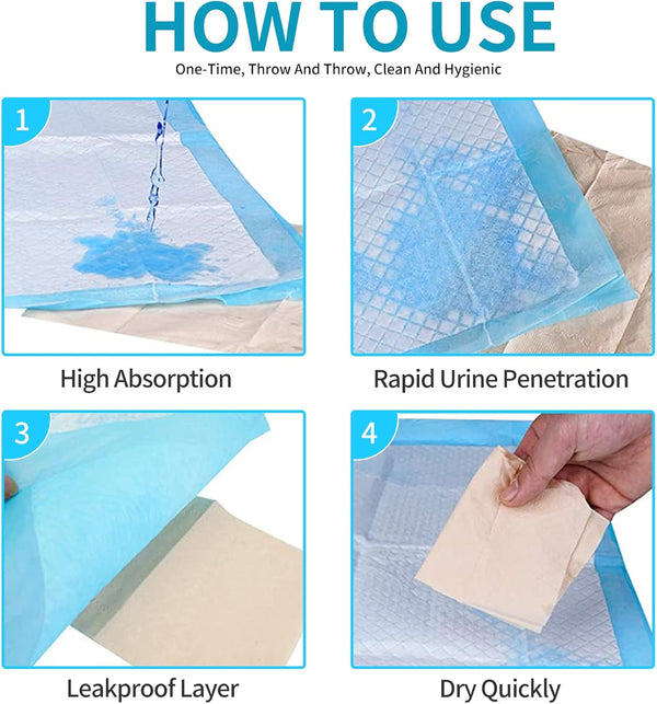 Rabbit Pee Pads Bunny Toilet/Potty Training Pad Super Absorbent Cage Liner | Squirrel Guinea Pig Hedgehog Hamster Chinchilla Puppy Incontinence Underpads Ultra Absorbent & Quick-Dry, 13"X18" 20 Pcs6