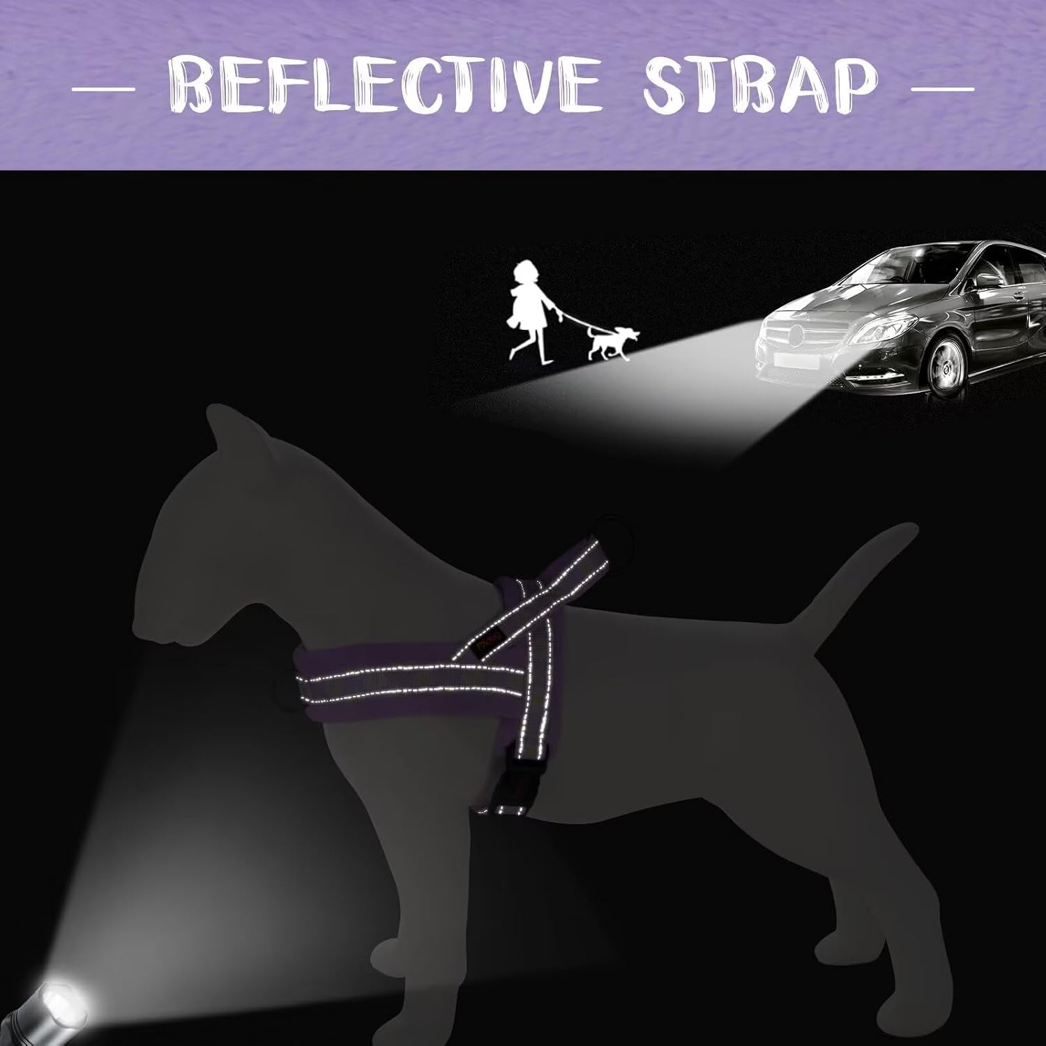 didog-no-pull-dog-harness-for-small-medium-dogs-floral-print-purple-s-soft-flannel-padded-quick-fit-easy-on-and-off-night-safty-adjustable-reflective-for-walking-and-training-chest-19-22