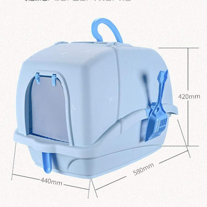 Dog Potty Training Toilet ﻿ Cat Litter Basin Fully Enclosed Shovel Box Luxury XL Splash Toilet Potty Pet Supplies(Pink)2