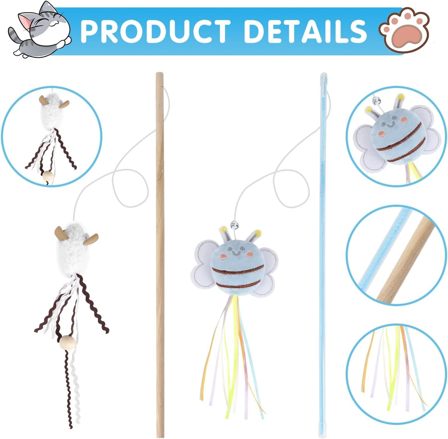 nowfresh-cat-wand-toy-set-2-pcs-interactive-cat-teaser-wands-with-cute-bee-mouse-designs-equipped-with-bells-and-streamers-to-captivate-your-cat-s-attention